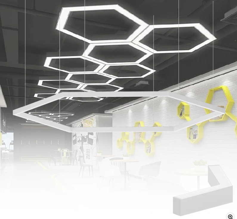 8 FT LED Linear Hanging Suspended Light (Wattage Selectable) 60/70/80W and CCT 3500K/4000K/5000K/6500K image 4