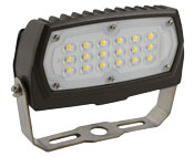 LED MEDIUM FLOOD 120-277V, 28W, 4000K, DIMMABLE, BRONZE, YOKE MOUNT image 0