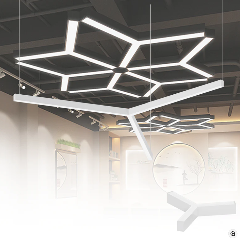 4 FT LED Linear Hanging Suspended Light (Wattage Selectable) 40/45/50W and CCT 3500K/4000K/5000K/6500K image 2